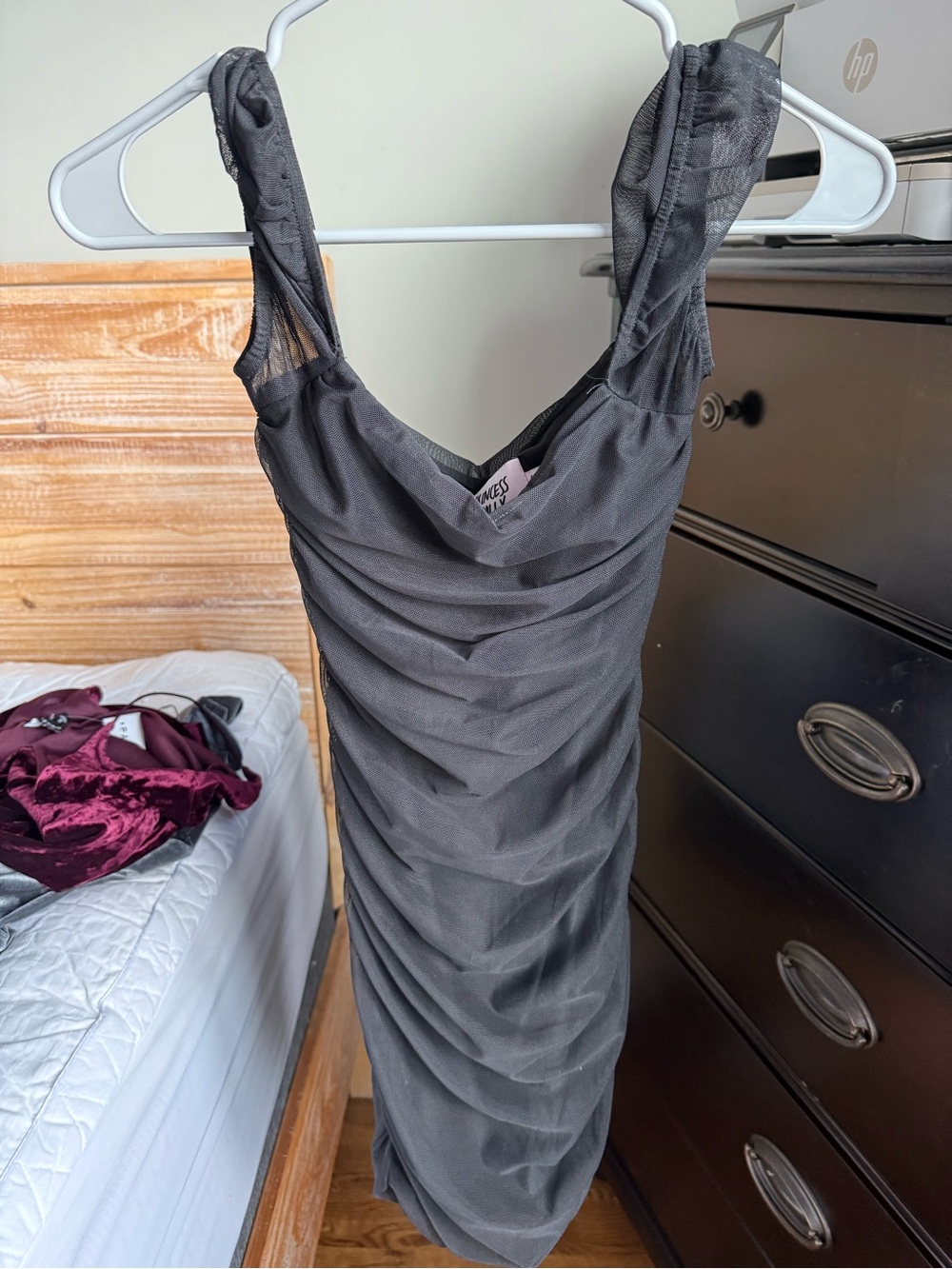 Princess Polly Black Dress with Mesh Detail